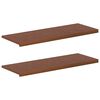 vidaXL Appuis de fen&ecirc;tre 2 pc Marron fonc&eacute; 120 x 40 x 2 cm