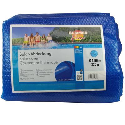 Summer Fun Couverture solaire de piscine d'été Rond 350 cm PE Bleu