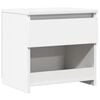 vidaXL Table de chevet Blanc 40x30x39 cm Bois d'ing&eacute;nierie