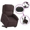 vidaXL Fauteuil inclinable &eacute;lectrique marron fonc&eacute; tissu