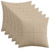 vidaXL Housse de coussin 6 pcs ALMELO Taupe 30 x 30 cm velours c&ocirc;tel&eacute;