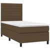 vidaXL Sommier &agrave; lattes de lit avec matelas Marron fonc&eacute; 90x200 cm