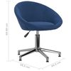 vidaXL Chaise pivotante &agrave; manger Bleu Tissu
