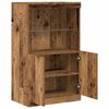 vidaXL Buffet LED Marron 60 x 37 x 100 cm Bois d'ing&eacute;nierie