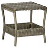 vidaXL Table de jardin Marron 45x45x46,5 cm R&eacute;sine tress&eacute;e