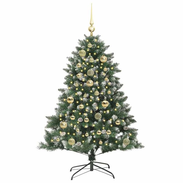 vidaXL Sapin de No&euml;l artificiel Vert 120 cm PVC, plastique et acier