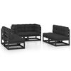 vidaXL Salon de jardin 6 pcs avec coussins Bois de pin massif