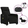 vidaXL Fauteuil de massage inclinable &eacute;lectrique Noir Tissu