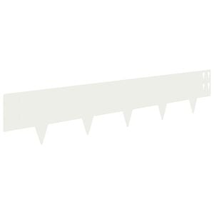 vidaXL Bordure de Pelouse 30 pc 100 x 20 cm Acier Blanc