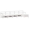 vidaXL Salon de jardin 6 pcs blanc bois de pin massif