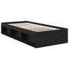 vidaXL Cadre de lit avec matelas Noir 75 x 190 cm Pin massif