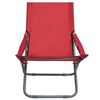 vidaXL Chaises pliables de plage lot de 2 Tissu Rouge