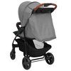 vidaXL Poussette pour b&eacute;b&eacute; 3-en-1 Gris clair Acier