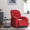 vidaXL Fauteuil de massage inclinable &eacute;lectrique rouge similicuir