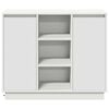 vidaXL Buffet LED avec étagère Blanc 90 x 32 x 75 cm Bois d'ingénierie