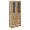 vidaXL Haut Armoire avec tiroir Ch&ecirc;ne artisanal 69,5 x 34 x 180 cm