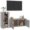 vidaXL Ensemble de meubles TV 2 pcs Sonoma gris Bois d'ing&eacute;nierie