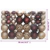 vidaXL Boules de No&euml;l 100 pcs champagne et marron 3 / 4 / 6 cm