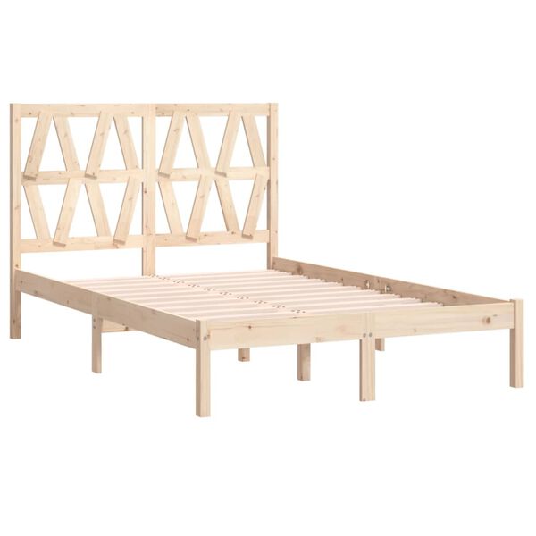 vidaXL Cadre de lit Bois de pin massif 140x190 cm