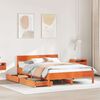 vidaXL Cadre de lit sans matelas cire marron 150x200cm bois pin massif