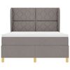 vidaXL Lit &agrave; ressorts avec matelas gris fonc&eacute; 90x190 cm Taupe tissu