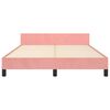 vidaXL Cadre de lit et t&ecirc;te de lit sans matelas rose 140x190cm velours