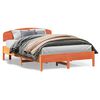 vidaXL Cadre de lit sans matelas cire marron 120x200cm bois pin massif