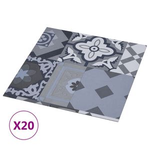 vidaXL Dalles de plancher autoadhésives 20pcs PVC 1,86 m² motif coloré
