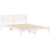 vidaXL Cadre de lit avec tête de lit Blanc 160 x 210 cm Pin massif