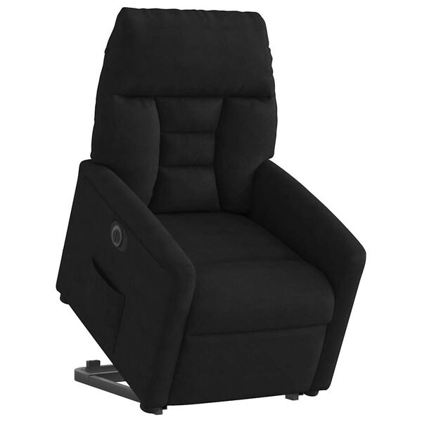 vidaXL Fauteuil inclinable électrique noir tissu microfibre