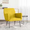 vidaXL Fauteuil Jaune 62x79x79 cm Velours