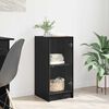 vidaXL Buffet Ch&ecirc;ne noir 35 x 37 x 76 cm Bois d'ing&eacute;nierie