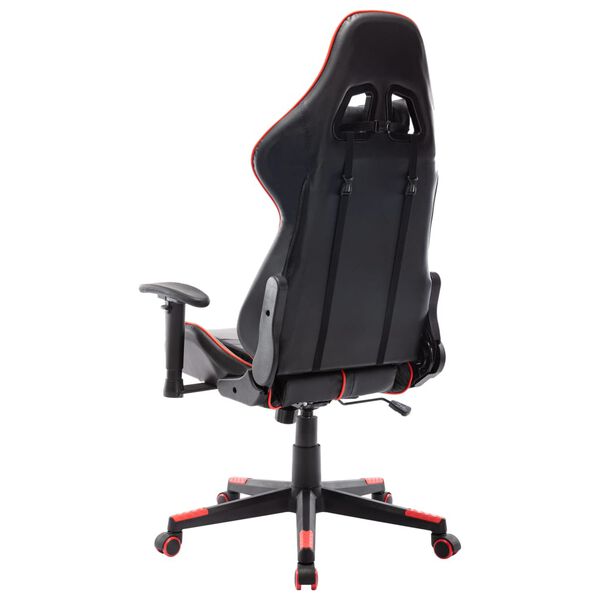 vidaXL Chaise de jeu Noir et rouge Cuir artificiel