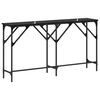 vidaXL Table console Ch&ecirc;ne noir 140 x 29 x 75 cm Bois d'ing&eacute;nierie