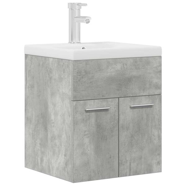 vidaXL Armoire lavabo de salle de bain avec bassin intégré et robinet