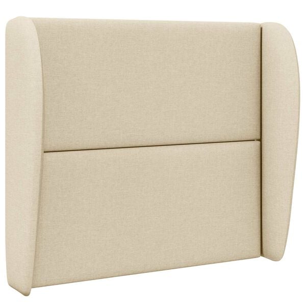 vidaXL Oreille de t&ecirc;te de lit Cr&egrave;me 80 x 23 x 6 cm tissu