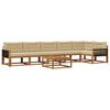 vidaXL Ensemble de canap&eacute;s d'ext&eacute;rieur 7 pc Naturel et Beige