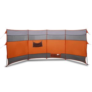 vidaXL Brise-vent de camping gris et orange 366x152x152 cm imperm&eacute;able