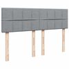 vidaXL Sommier &agrave; lattes de lit avec matelas Gris clair 140x200cm Tissu
