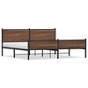 vidaXL Cadre de lit en m&eacute;tal sans matelas ch&ecirc;ne marron 200x200 cm