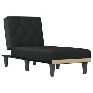 vidaXL Chaise longue noir tissu