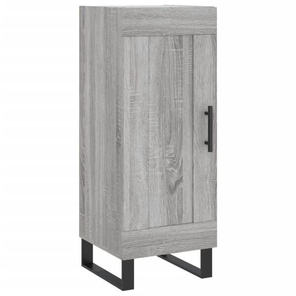 vidaXL Buffet Sonoma gris 34,5x34x90 cm Bois d'ing&eacute;nierie