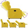 vidaXL Fauteuil inclinable Jaune Velours
