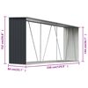 vidaXL Abri de stockage à bois Acier galvanisé 330x84x152cm Anthracite