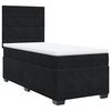 vidaXL Sommier &agrave; lattes de lit avec matelas Noir 90x200 cm Velours