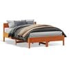 vidaXL Cadre de lit sans matelas cire marron 120x190cm bois pin massif