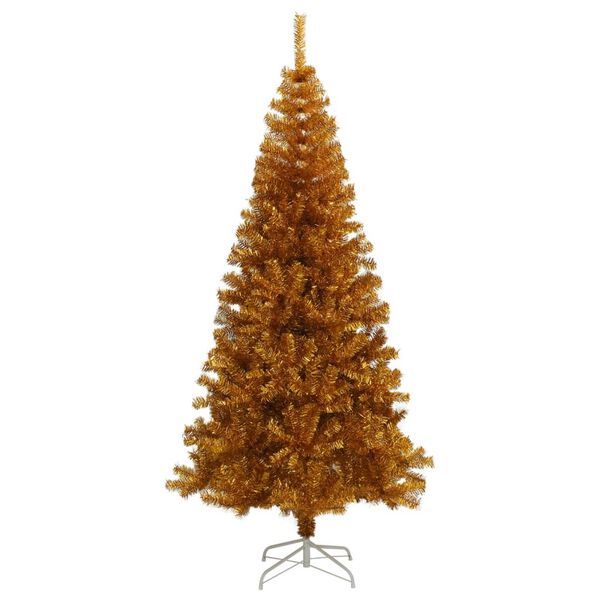 vidaXL Sapin de No&euml;l artificiel avec support Dor&eacute; 240 cm PET