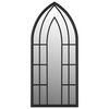 vidaXL Miroir Noir 100x45 cm Fer pour utilisation &agrave; l'int&eacute;rieur