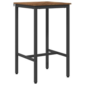 vidaXL Table de bar 52 x 52 x 90 cm Bois d'ing&eacute;nierie Bois ancien