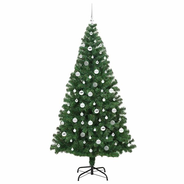 vidaXL Sapin de No&euml;l artificiel Vert 210 cm PVC, Acier et Plastique